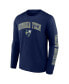 Men's Navy Georgia Tech Yellow Jackets Distressed Arch Over Logo Long Sleeve T-shirt Синий, S - фото #2