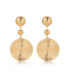 ფოტო #2 პროდუქტის Textured Disc 18K Gold-Plated Statement Earrings