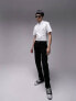 Фото #4 товара Мужская рубашка Topman - Белая короткая модель с элегантным запахом