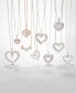 ფოტო #2 პროდუქტის EFFY® Diamond Pavé Triple Heart Pendant Necklace (1/4 ct. t.w.) in 14k Gold, White Gold & Rose Gold or 14k White Gold