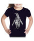 ფოტო #2 პროდუქტის Big Girl's Word Art T-shirt - Penguin