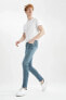 Super Skinny Fit Normal Bel Dar Paça Jean Pantolon