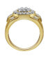 Hexonic Premium Natural Certified Diamond 1.50 cttw Round Cut 14k Yellow Gold Statement Ring for Men