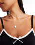 Фото #4 товара Monki necklace with half heart in silver