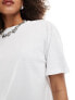 Pieces oversized t-shirt in white