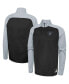 ფოტო #1 პროდუქტის Men's Black Las Vegas Raiders Combine Authentic O-Line Raglan Half-Zip Jacket