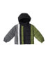 Toddler Boys Colorblock Fleece Lined Puffer Coat with Hood