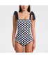 Women's Checkerboard Imagination Reversible One-Piece Swimsuit