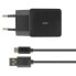 Сетевое зарядное устройство + Кабель USB A — USB C KSIX USB Чёрный