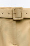 Skort with large pockets and belt