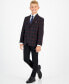 ფოტო #3 პროდუქტის Big Boys Plaid Classic Fit Stretch Suit Jacket