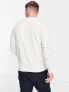 Jack & Jones Originals embroidered logo crew neck sweatshirt in white melange