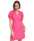 ფოტო #5 პროდუქტის Women's Blossom Jacquard Puff-Sleeve Dress