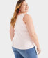 ფოტო #2 პროდუქტის Plus Size Lace-Trimmed Tank Top, Created for Macy's