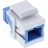 Фото #1 товара InLine Fiber optical Keystone Snap-in adaptor - simplex SC/SC - SM,ceramic sleeve