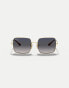 Фото #3 товара Ray-Ban square 1971 classic square polarised sunglasses in gold with blue lens in gold