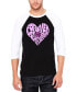 Фото #1 товара Forever In Our Hearts - Men's Raglan Baseball Word Art T-Shirt