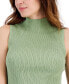 Women's Sleeveless Mock Neck Pointelle Sweater