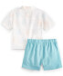 ფოტო #2 პროდუქტის Baby Mickey Mouse Shirt & Twill Shorts, 2 Piece Set