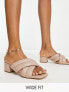 Фото #1 товара Simply Be Wide Fit soft padded mules in camel
