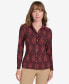 ფოტო #1 პროდუქტის Women's Paisley-Print Knit Shirt