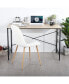 Фото #2 товара 47.2"W X 23.6" D X 29.6"H Metal Frame Home Office Writing Desk - Oak & Black