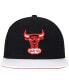 ფოტო #2 პროდუქტის Men's Black, White Chicago Bulls Hardwood Classics Wear Away Visor Snapback Hat