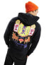 Фото #1 товара ASOS DESIGN oversized hoodie with large back print and hood embroidery in black