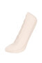 Kadın Lazer Kesim 2'li Microfiber Babet Çorap B6060axns