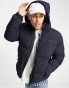 Фото #3 товара Tommy Hilfiger high loft hooded puffer jacket in navy