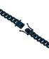 Фото #3 товара Men's Miami Cuban Link Chain Bracelet in Blue Ion-Plated Stainless Steel