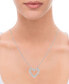 ფოტო #2 პროდუქტის Lab Grown Diamond Heart Pendant Necklace (3 ct. t.w.) in 14k White Gold, 16" + 2" extender