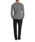 ფოტო #3 პროდუქტის Men's Knit Long Sleeve Pajama Set