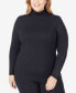 Plus Size Softwear with Stretch Turtleneck Черный, 3X - фото #4