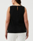 Plus Size Lined Sleeveless Plisse Top