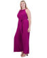 Plus Size Halter-Neck Tie-Waist Jumpsuit