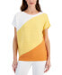 ფოტო #1 პროდუქტის Women's Colorblocked Drop-Shoulder Sweater