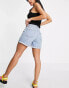 Фото #2 товара Noisy May ripped denim Mom shorts in light blue