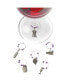 Фото #1 товара Winery Pewter Wine Charms, Set of 6