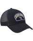 ფოტო #4 პროდუქტის Men's Black Colorado Rockies Cledus Mvp Trucker Snapback Hat