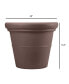 TEA20000E21 Terrazzo Round Pot Planter Chocolate 20in
