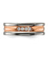 ფოტო #3 პროდუქტის Titanium Polished Rose IP-plated with CZ Wedding Band Ring