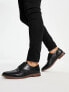 Фото #4 товара ASOS DESIGN brogue shoes in black faux leather