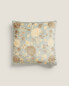 Floral print cushion cover