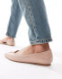 Фото #3 товара ASOS DESIGN Wide Fit Virtue d'orsay pointed ballet flats in beige patent