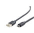 Фото #3 товара Gembird USB-A/USB-C кабель 1m, USB 2.0, Male/Male, черный