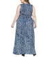 Фото #2 товара Plus Size V Neck Sleeveless Maxi Dress