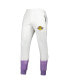 ფოტო #3 პროდუქტის Men's Oatmeal Los Angeles Lakers Double Dribble Tie-Dye Fleece Jogger Pants