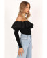 ფოტო #4 პროდუქტის Womens Cloe Off Shoulder Top