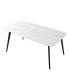 Porcelain Dining Table White 63"